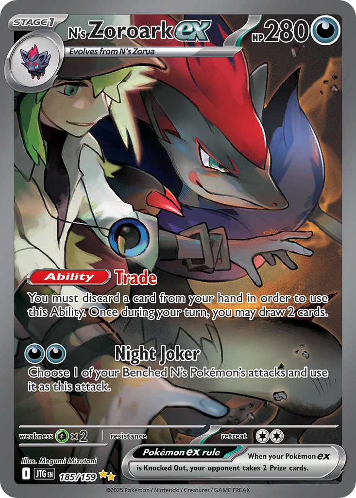 N's Zoroark ex — SV09: Journey Together #185/159