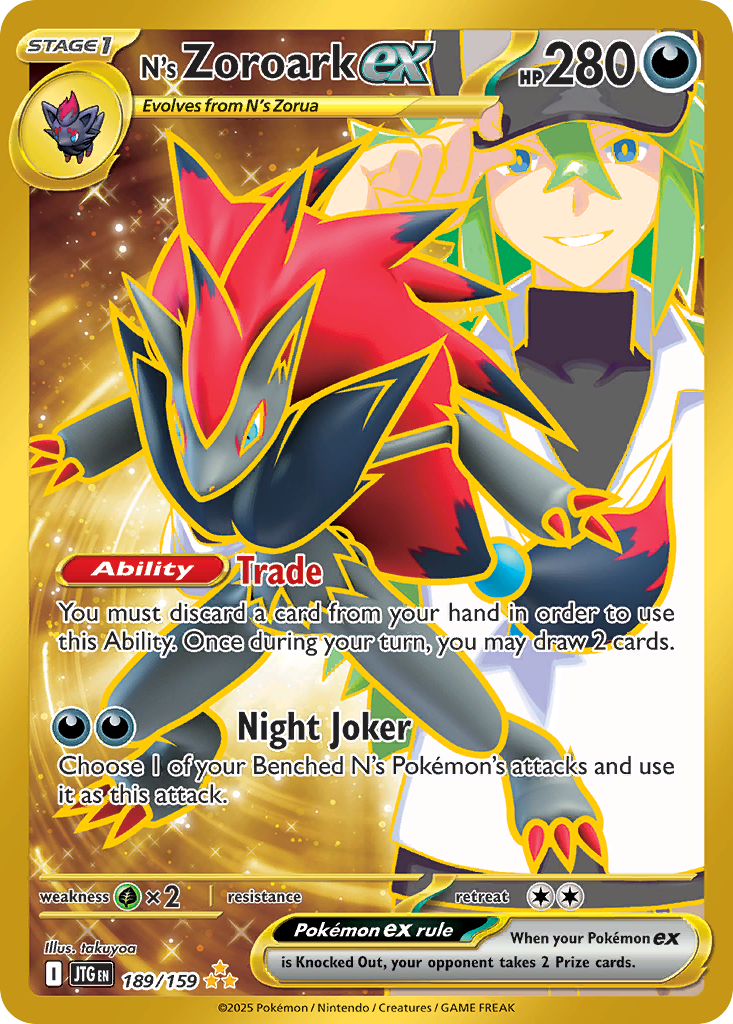 N's Zoroark ex — SV09: Journey Together #189/159
