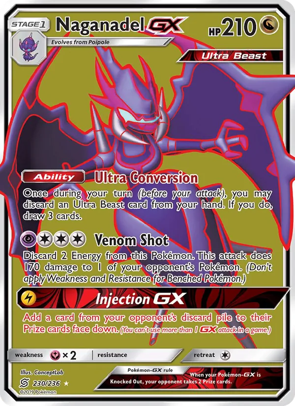 Naganadel GX (Full Art) — SM - Unified Minds #230/236