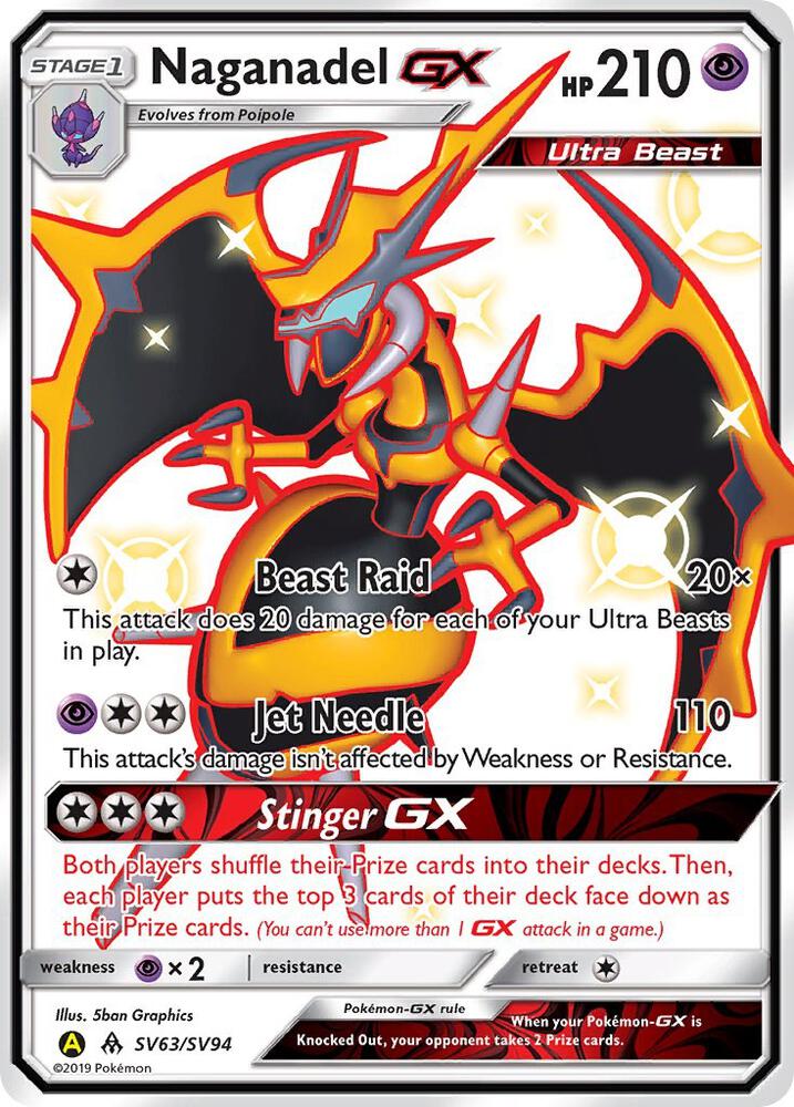 Naganadel GX — Hidden Fates: Shiny Vault #SV63/SV94