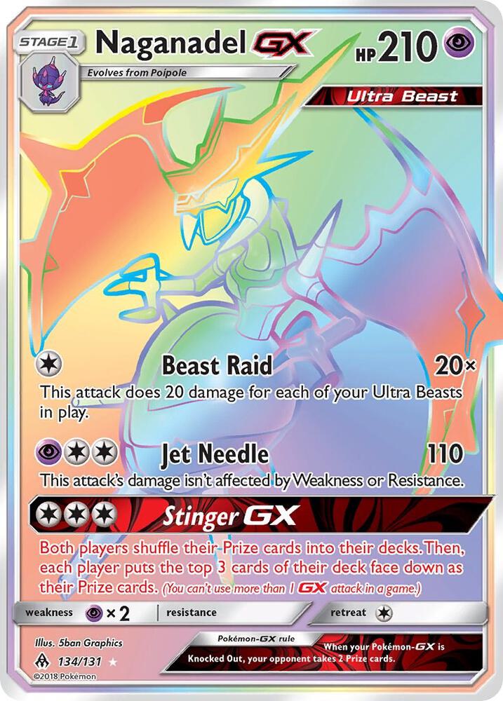 Naganadel GX (Secret) — SM - Forbidden Light #134/131