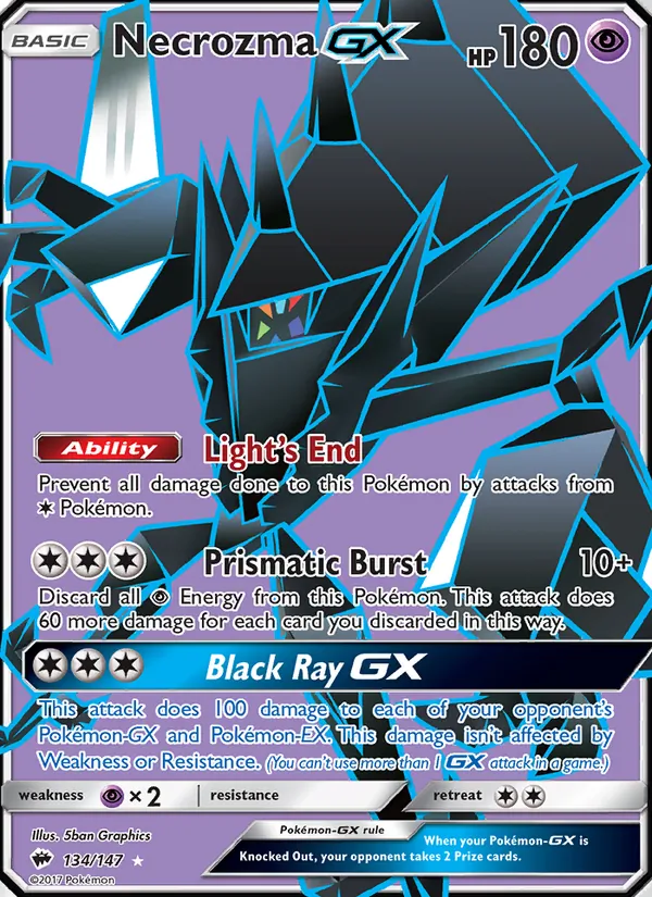 Necrozma GX (Full Art) — SM - Burning Shadows #134/147