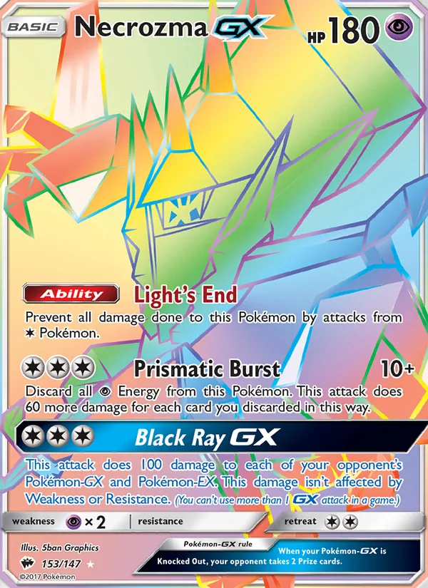 Necrozma GX (Secret) — SM - Burning Shadows #153/147