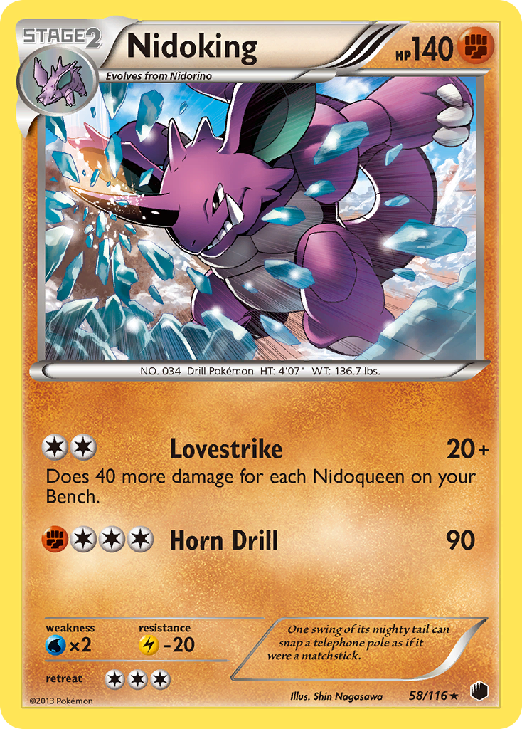 Nidoking — Plasma Freeze #58/116
