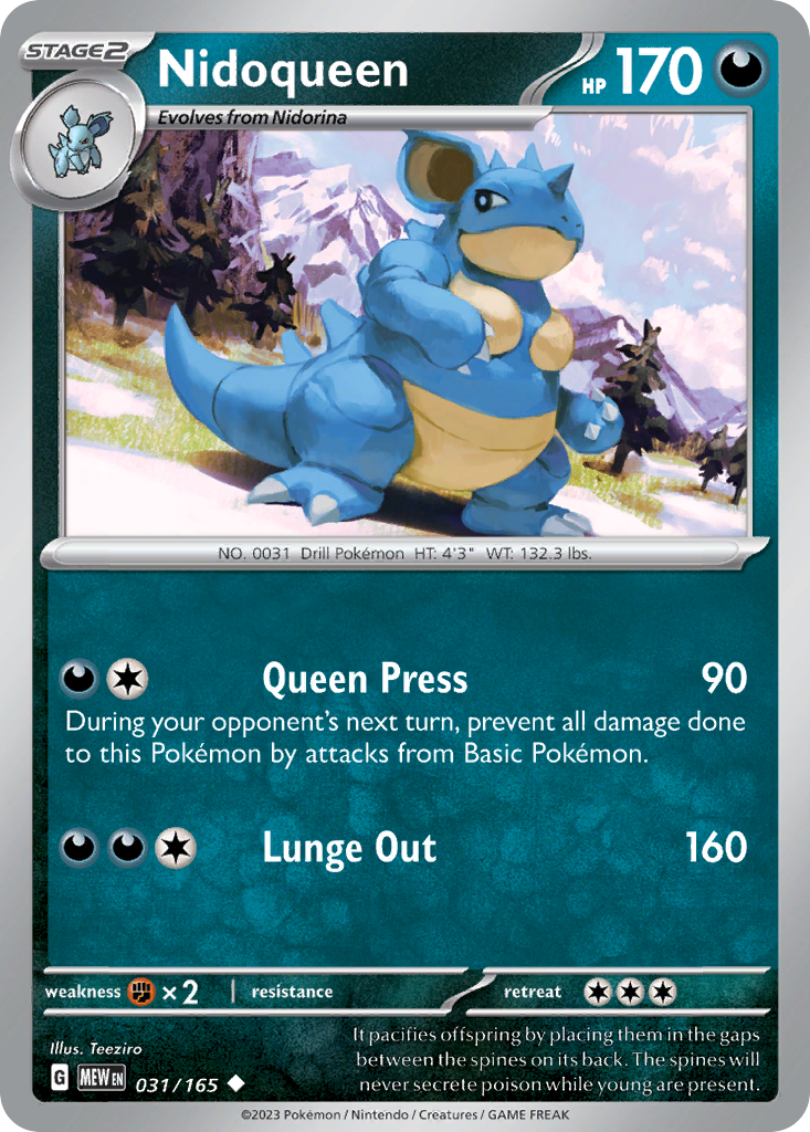 Nidoqueen — SV: Scarlet & Violet 151 #031/165