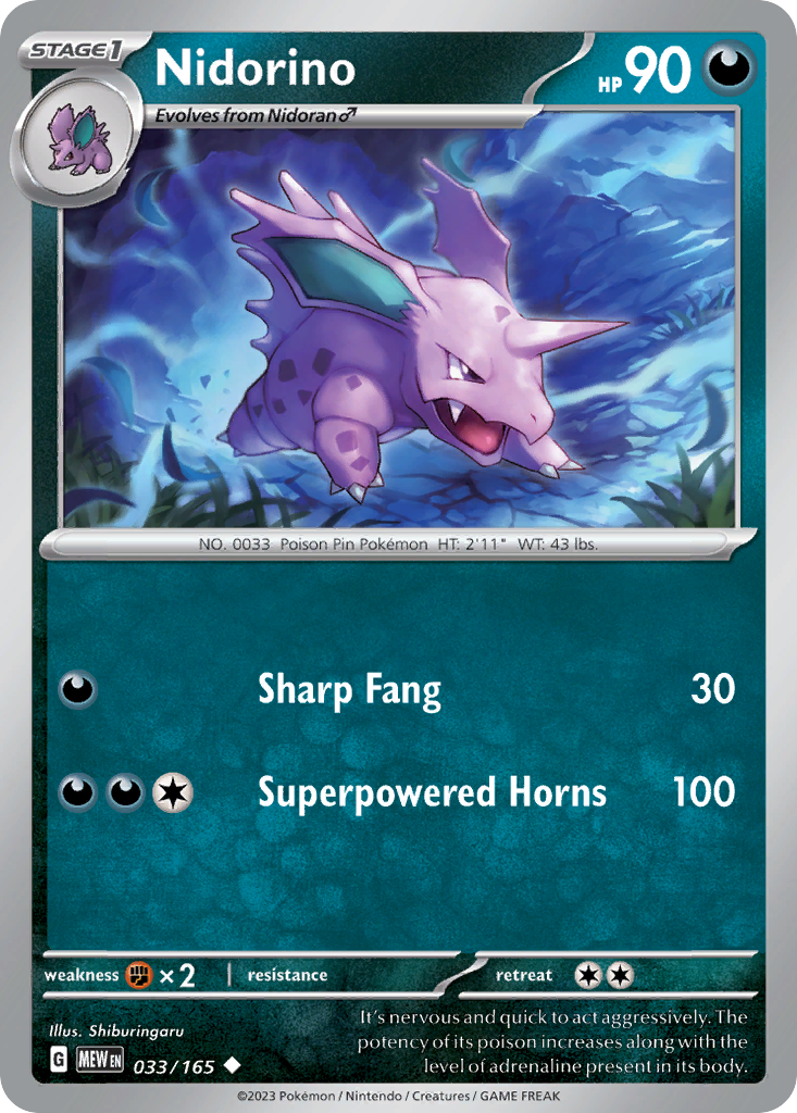 Nidorino — SV: Scarlet & Violet 151 #033/165