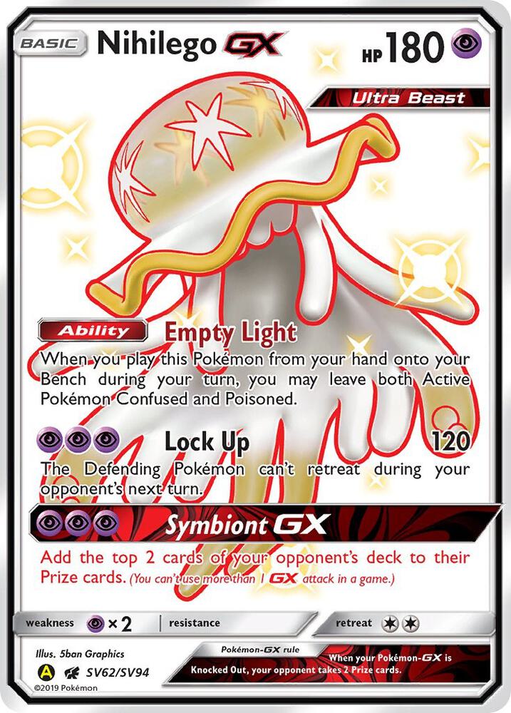 Nihilego GX — Hidden Fates: Shiny Vault #SV62/SV94