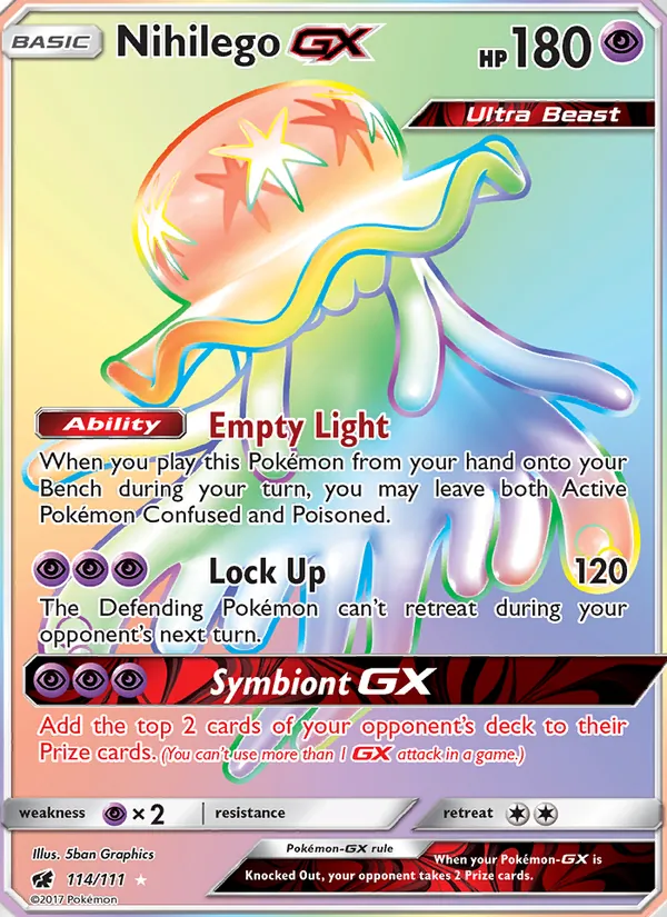 Nihilego GX (Secret) — SM - Crimson Invasion #114/111