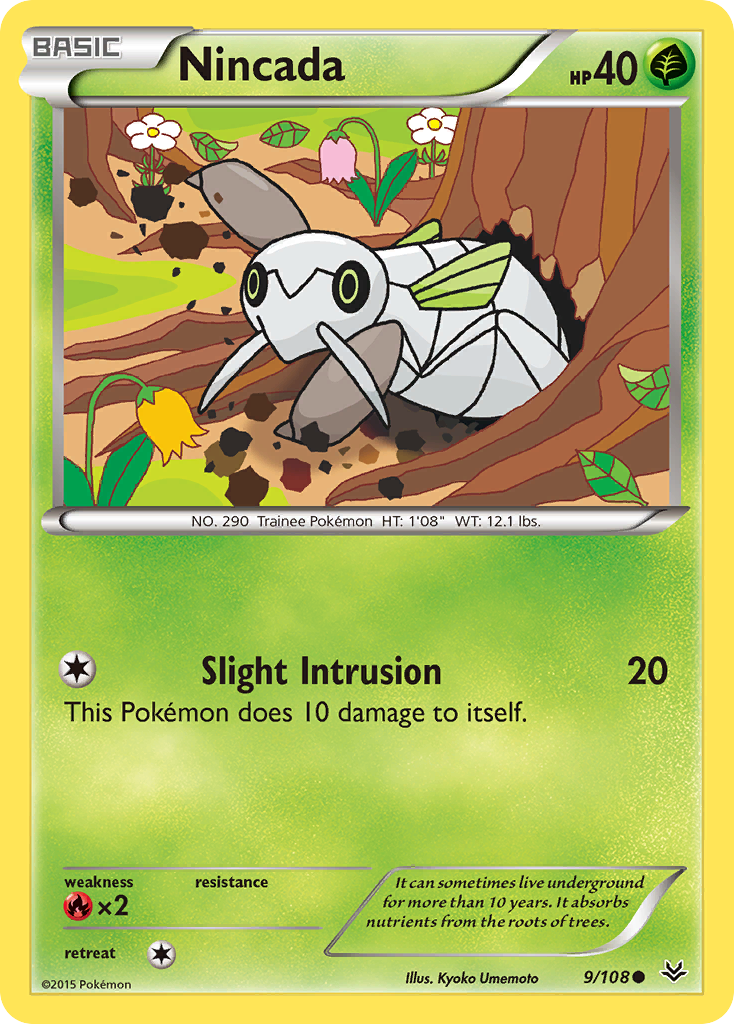 Nincada — XY - Roaring Skies #9/108