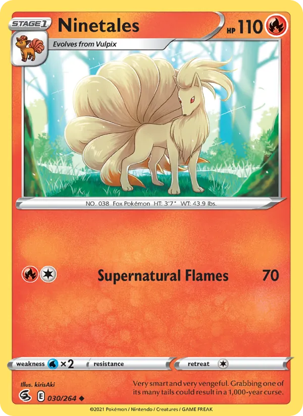Ninetales (30) — SWSH08: Fusion Strike #030/264