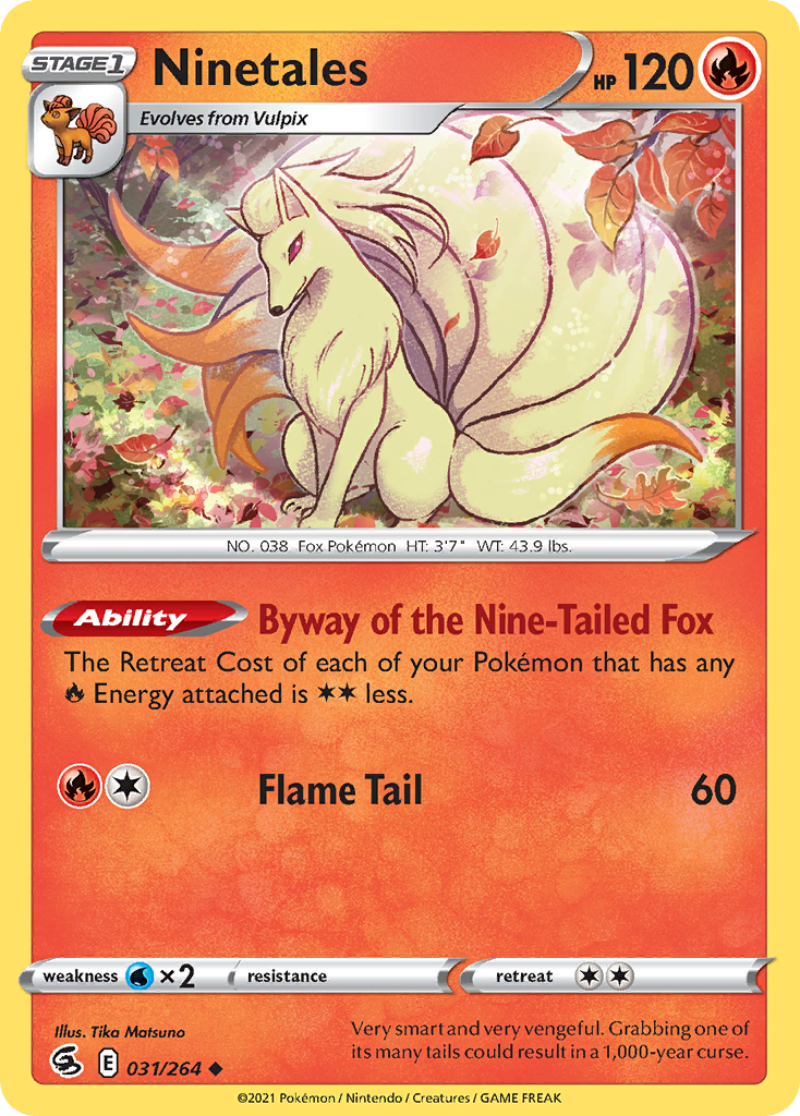 Ninetales (31) — SWSH08: Fusion Strike #031/264