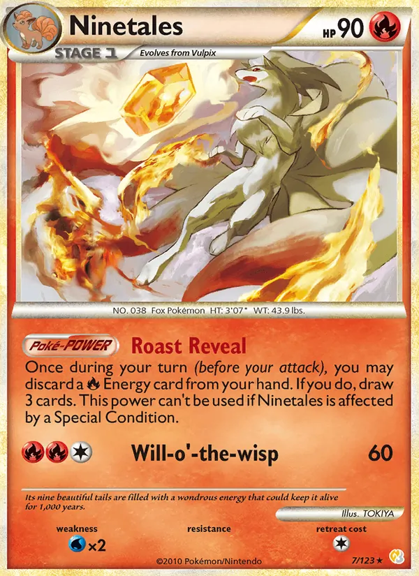 Ninetales — HeartGold SoulSilver #7/123