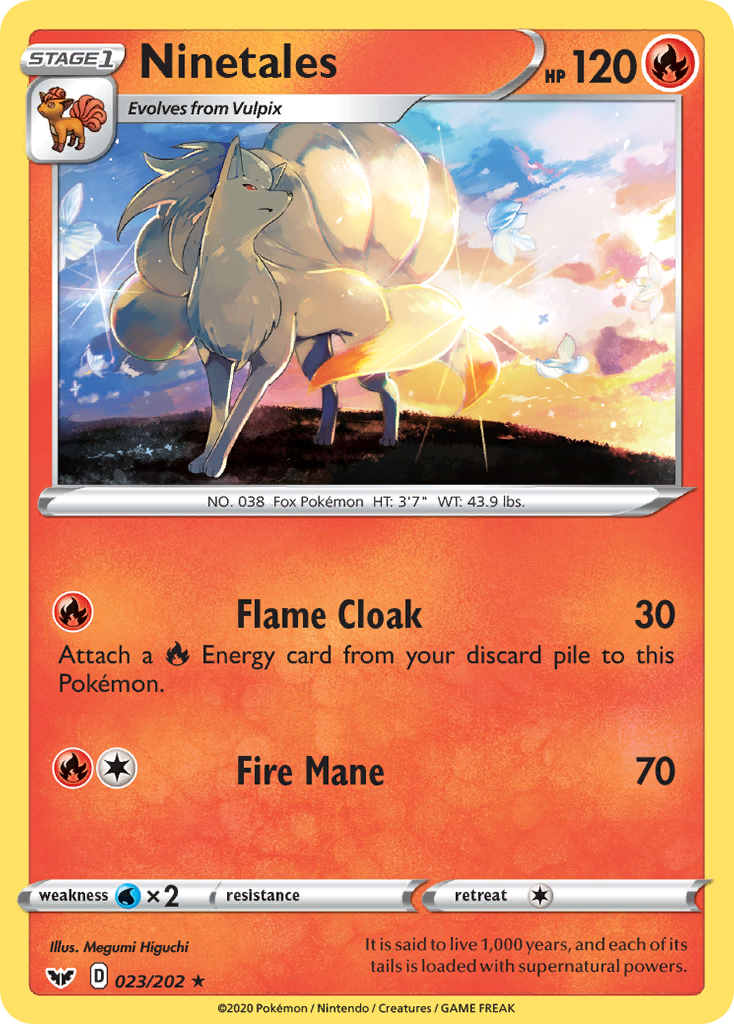 Ninetales — SWSH01: Sword & Shield Base Set #023/202
