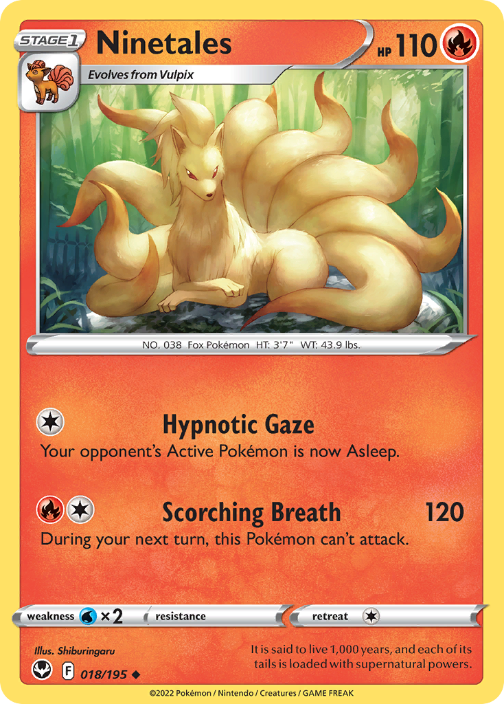Ninetales — SWSH12: Silver Tempest #018/195