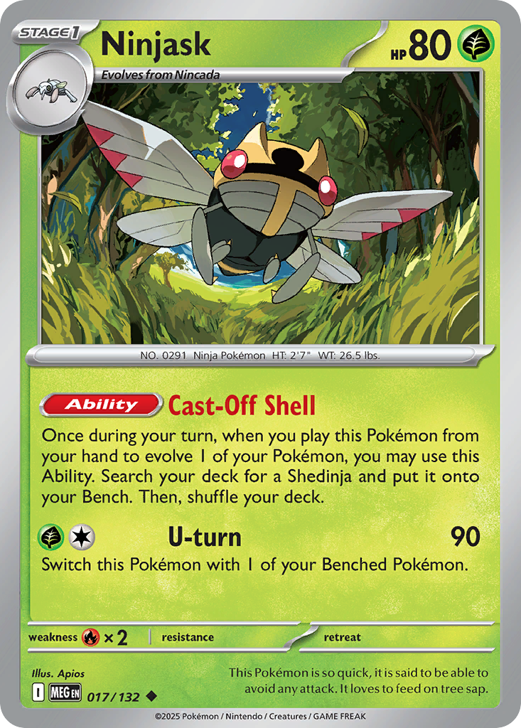 Ninjask — ME01: Mega Evolution #017/132