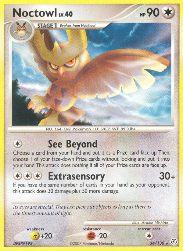 Noctowl — Diamond and Pearl #34/130