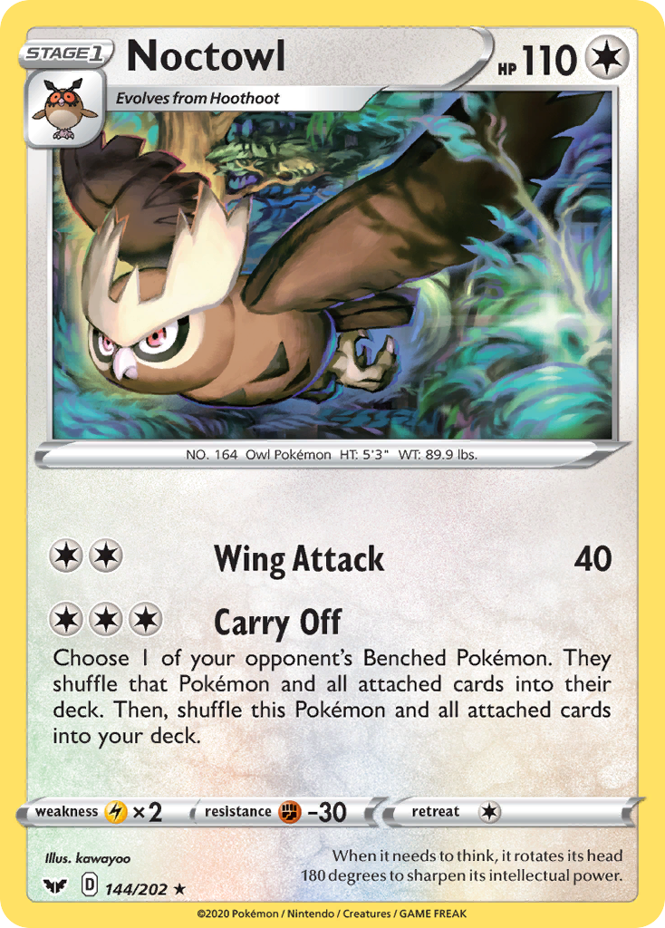 Noctowl — SWSH01: Sword & Shield Base Set #144/202