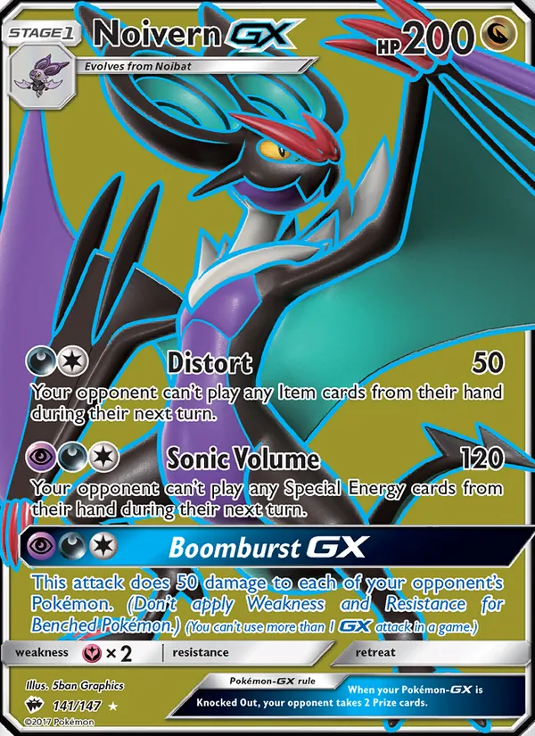 Noivern GX (Full Art) — SM - Burning Shadows #141/147