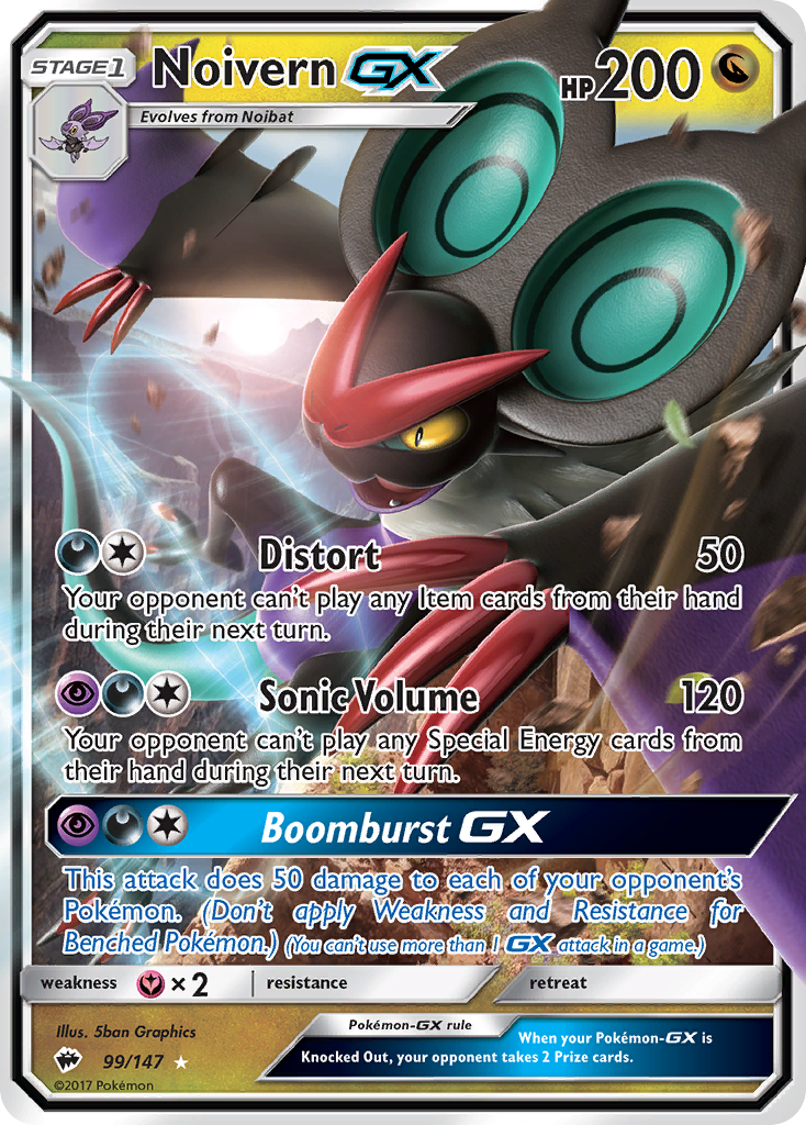 Noivern GX — SM - Burning Shadows #99/147