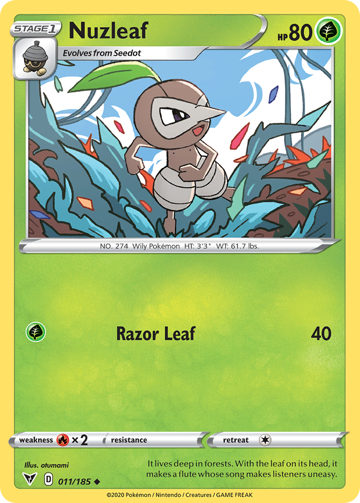 Nuzleaf — SWSH04: Vivid Voltage #011/185