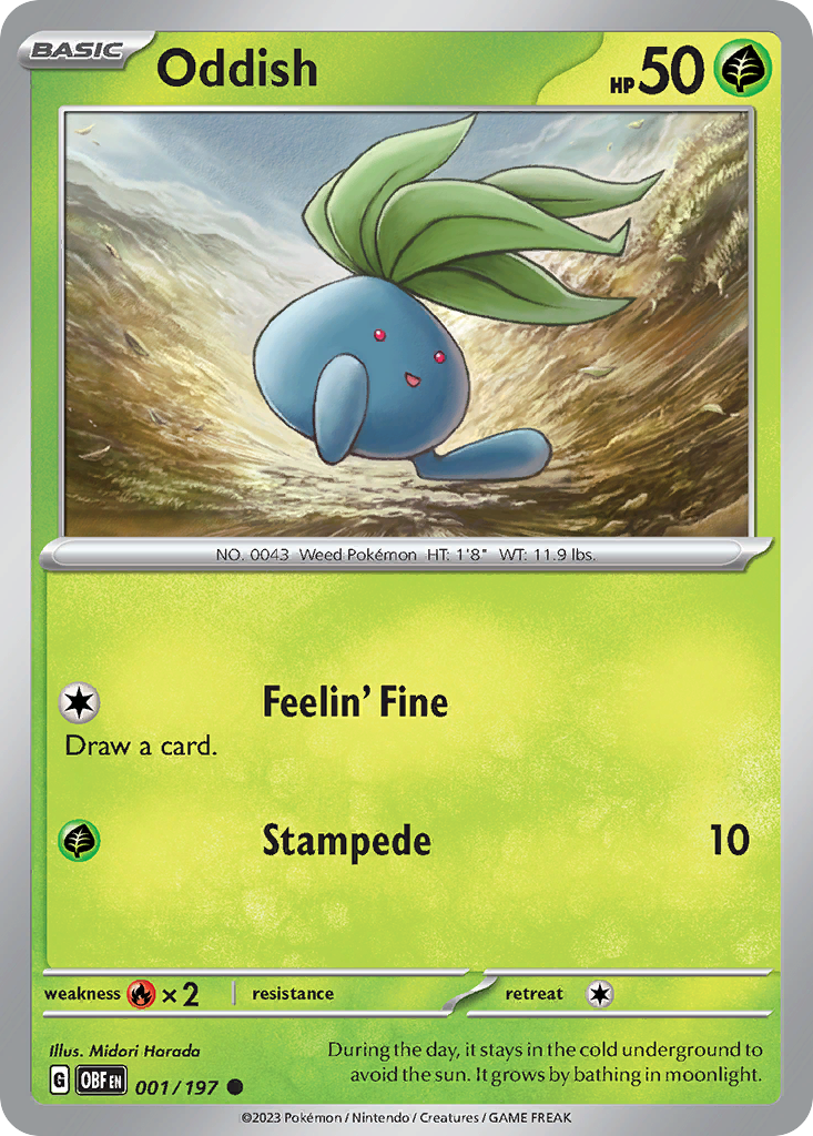 Oddish — SV03: Obsidian Flames #001/197