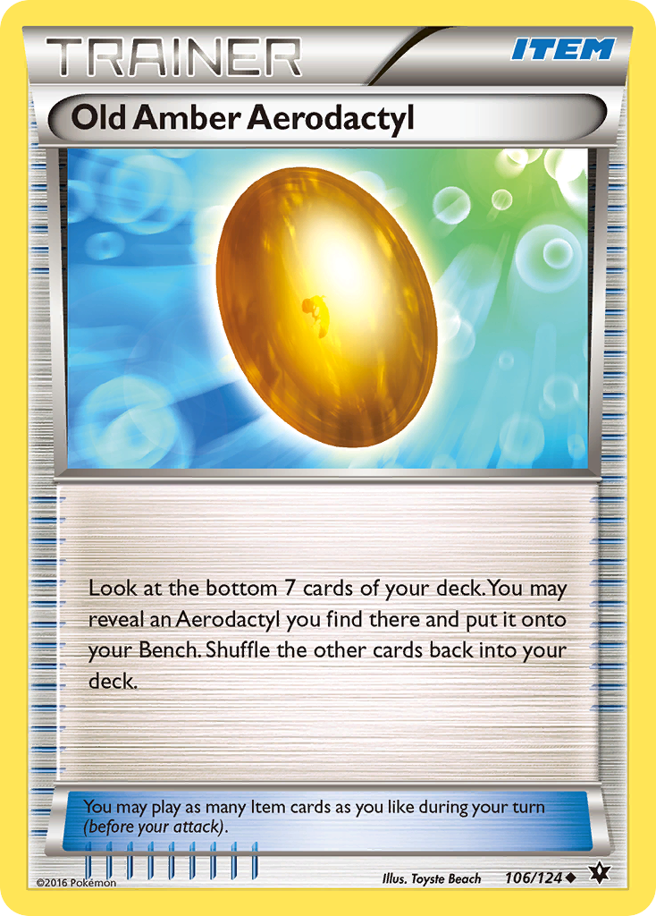 Old Amber Aerodactyl — XY - Fates Collide #106/124