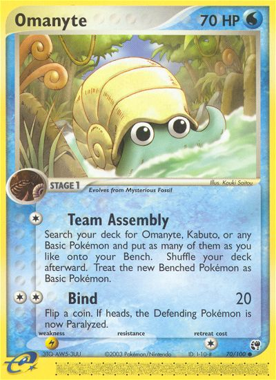 Omanyte — Sandstorm #70/100