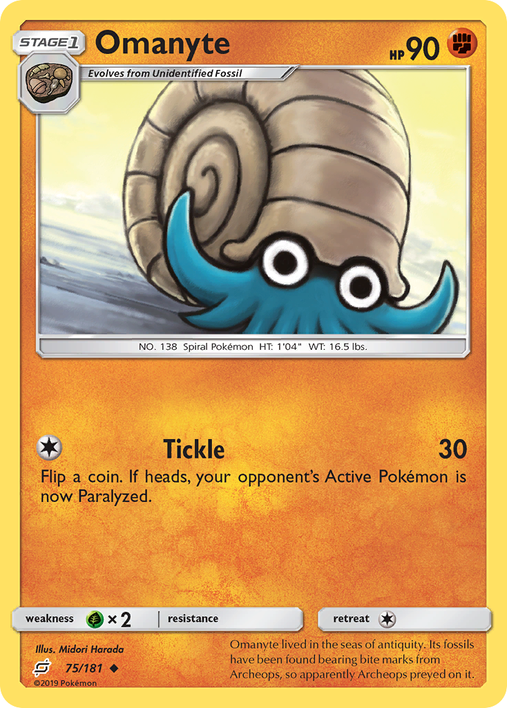 Omanyte — SM - Team Up #75/181