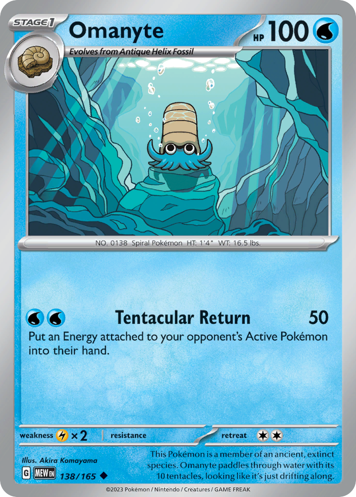 Omanyte — SV: Scarlet & Violet 151 #138/165