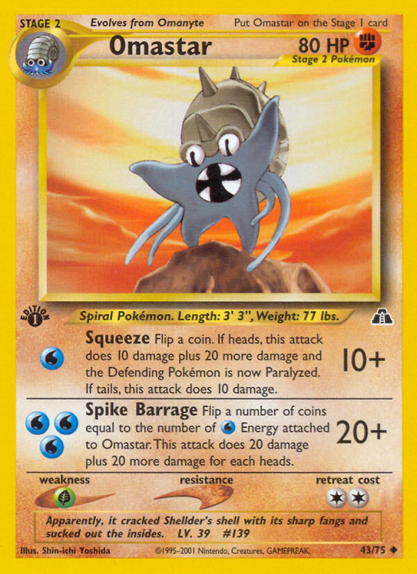Omastar — Neo Discovery #43/75
