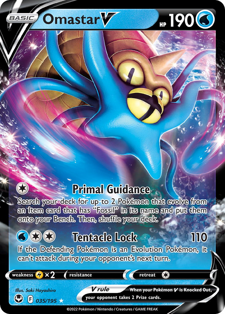 Omastar V — SWSH12: Silver Tempest #035/195
