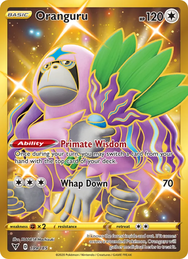 Oranguru (Secret) — SWSH04: Vivid Voltage #199/185