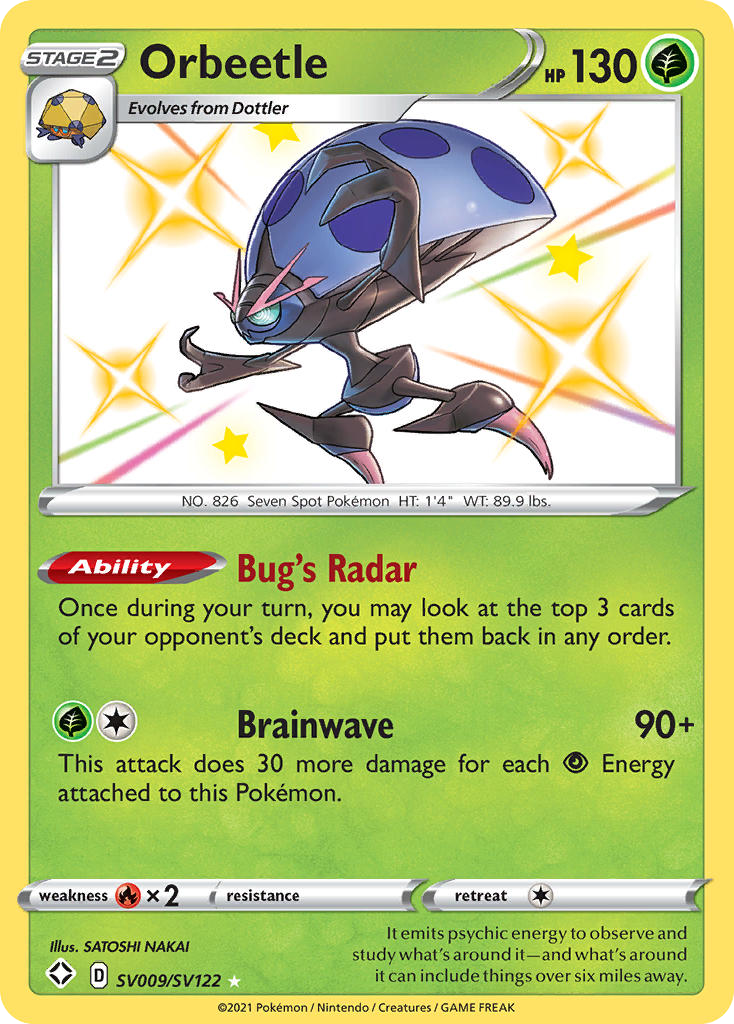 Orbeetle — Shining Fates: Shiny Vault #SV009/SV122
