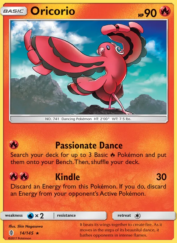 Oricorio (14) — SM - Guardians Rising #14/145