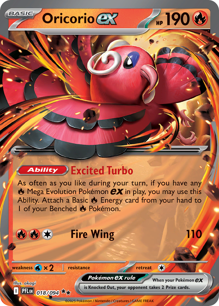 Oricorio ex — ME02: Phantasmal Flames #018/094
