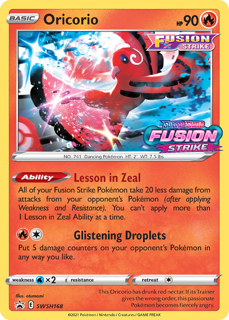 Oricorio — SWSH: Sword & Shield Promo Cards #SWSH168