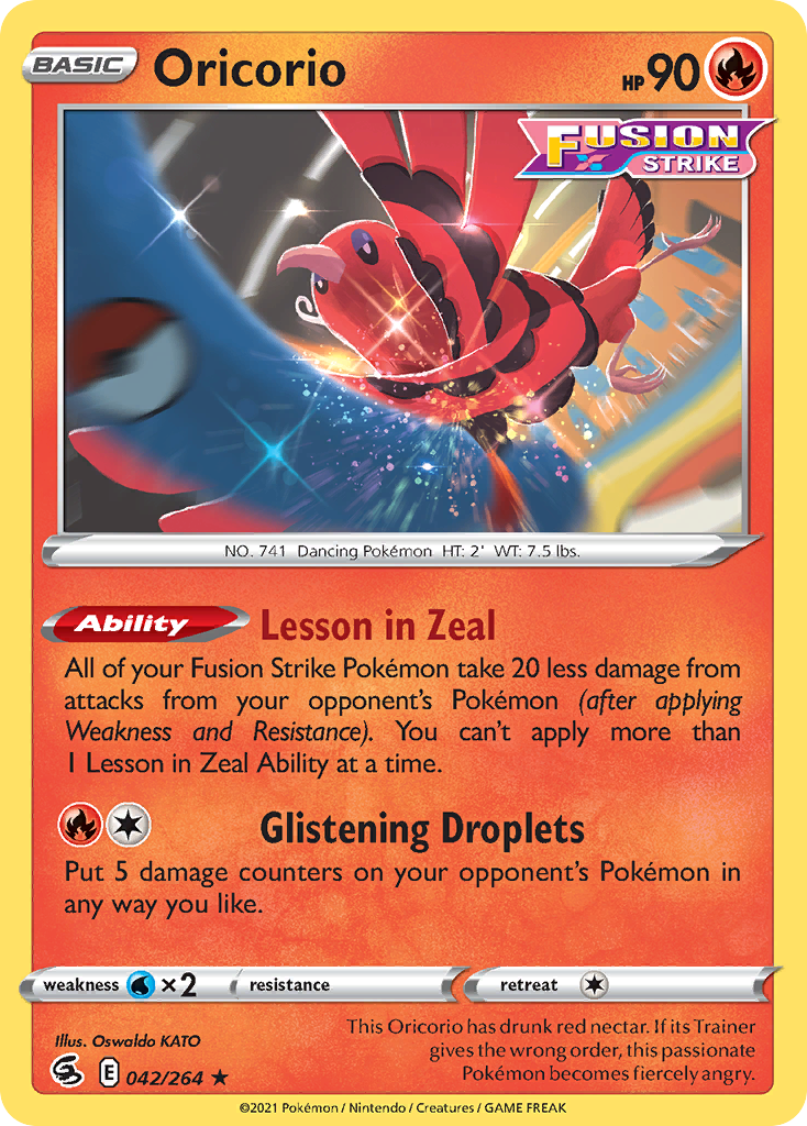 Oricorio — SWSH08: Fusion Strike #042/264