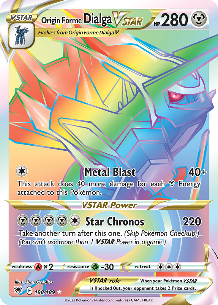 Origin Forme Dialga VSTAR — SWSH10: Astral Radiance #198/189