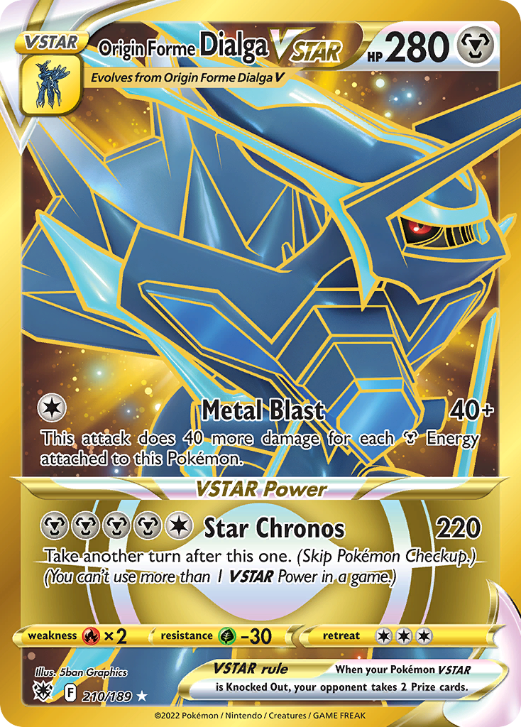 Origin Forme Dialga VSTAR — SWSH10: Astral Radiance #210/189