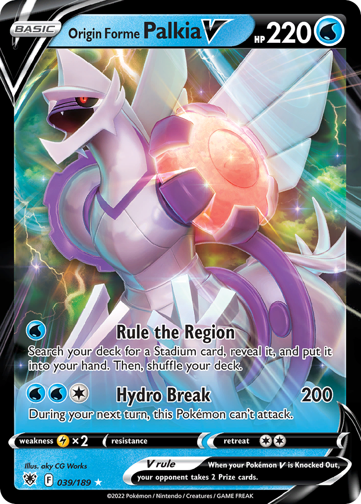 Origin Forme Palkia V — Prize Pack Series Cards #039/189