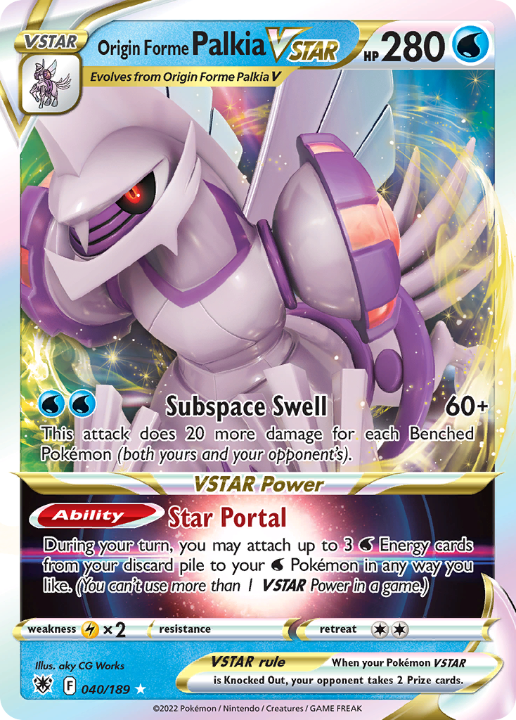 Origin Forme Palkia VSTAR — Prize Pack Series Cards #040/189