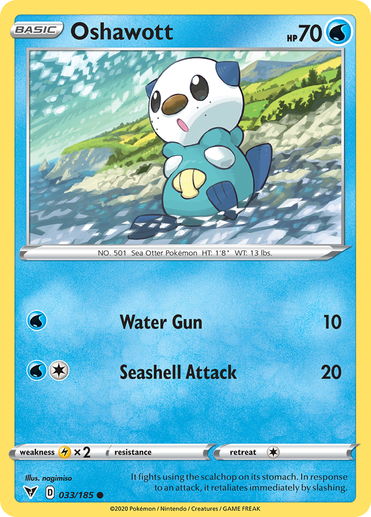Oshawott — SWSH04: Vivid Voltage #033/185