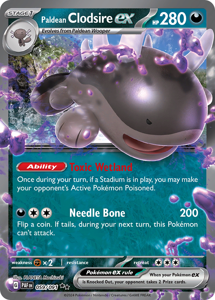 Paldean Clodsire ex — SV: Paldean Fates #059/091