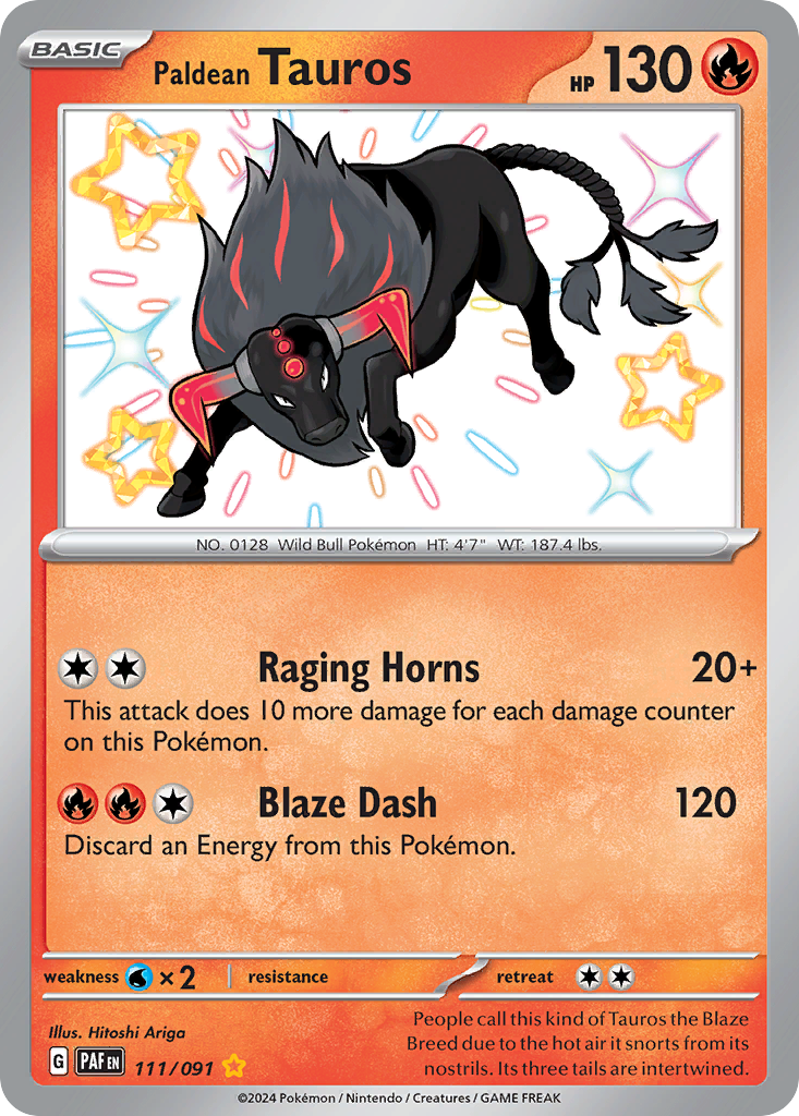 Paldean Tauros — SV: Paldean Fates #111/091