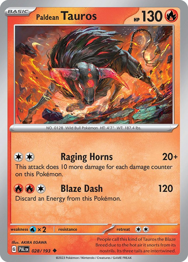 Paldean Tauros — SV02: Paldea Evolved #028/193