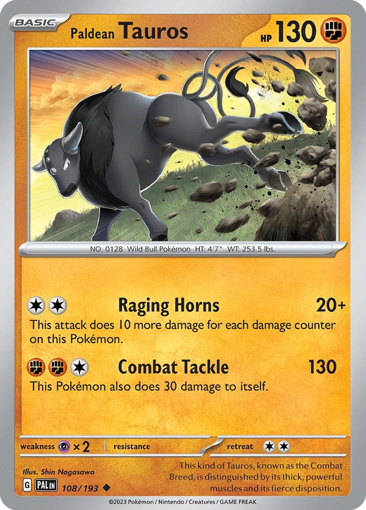 Paldean Tauros — SV02: Paldea Evolved #108/193