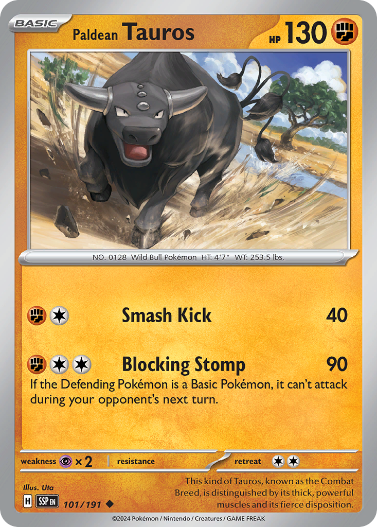 Paldean Tauros — SV08: Surging Sparks #101/191