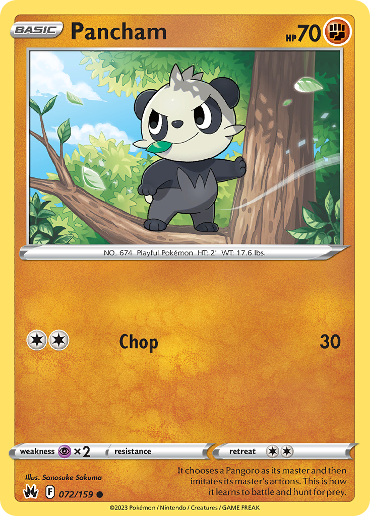 Pancham — SWSH: Crown Zenith #072/159