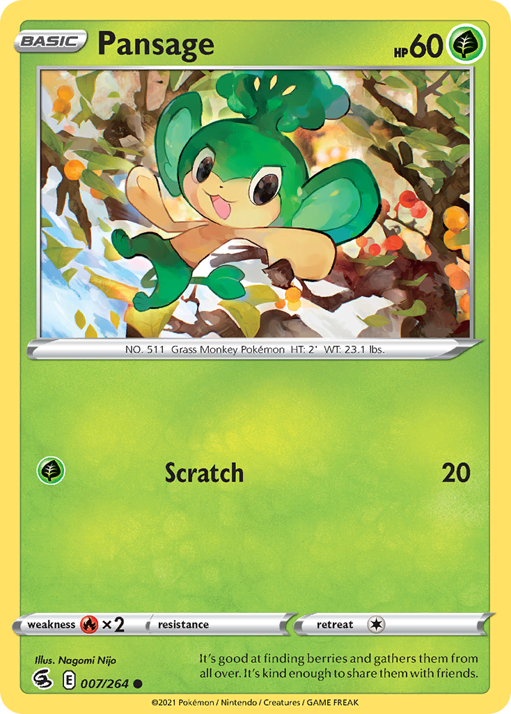 Pansage — SWSH08: Fusion Strike #007/264