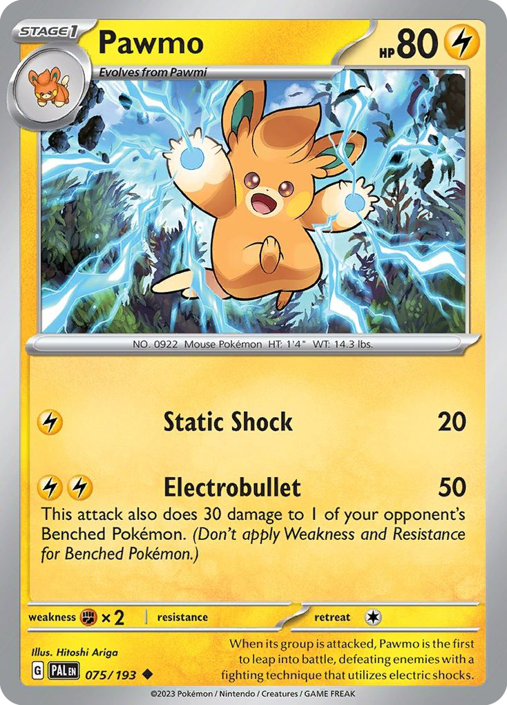 Pawmo — SV02: Paldea Evolved #075/193